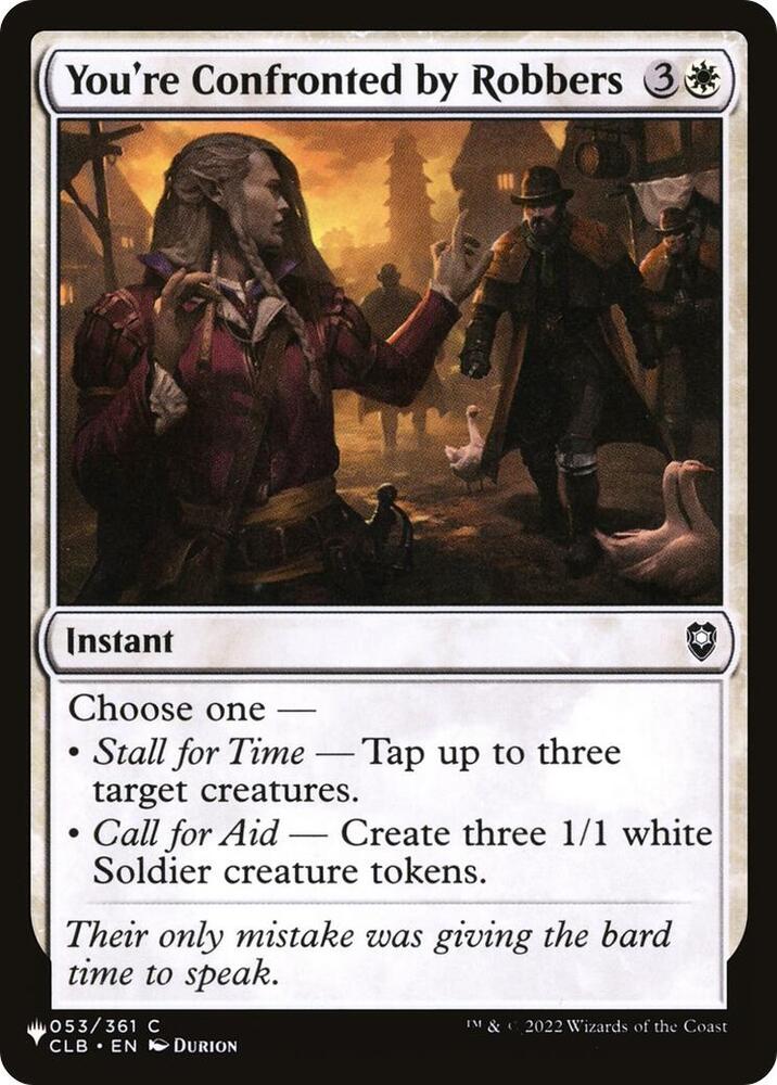 You're Confronted by Robbers [The List Reprints] 053/361