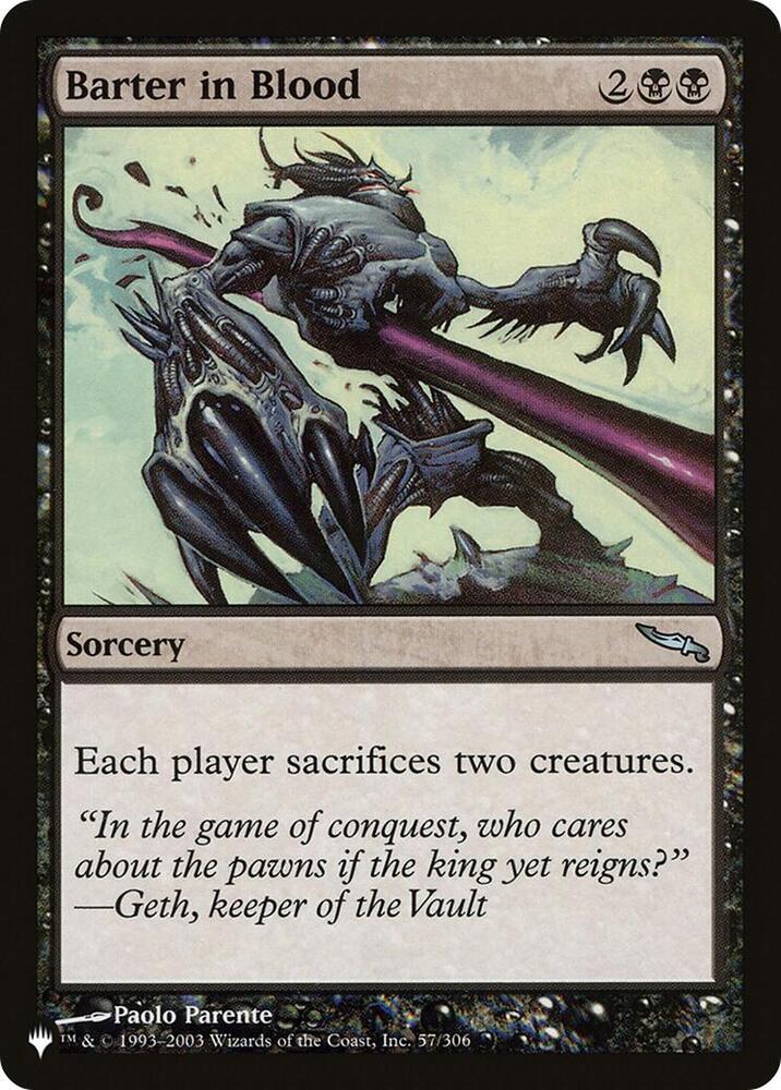 Barter in Blood [The List Reprints] 57/306