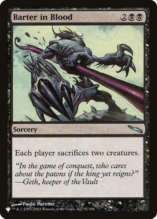 Barter in Blood [The List Reprints] 57/306