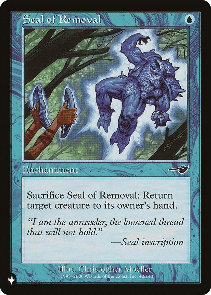 Seal of Removal [The List Reprints] 42/143