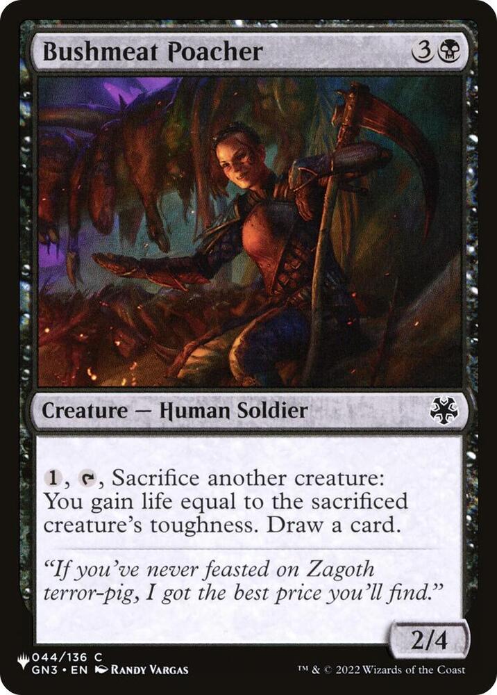 Bushmeat Poacher [The List Reprints] 044/136