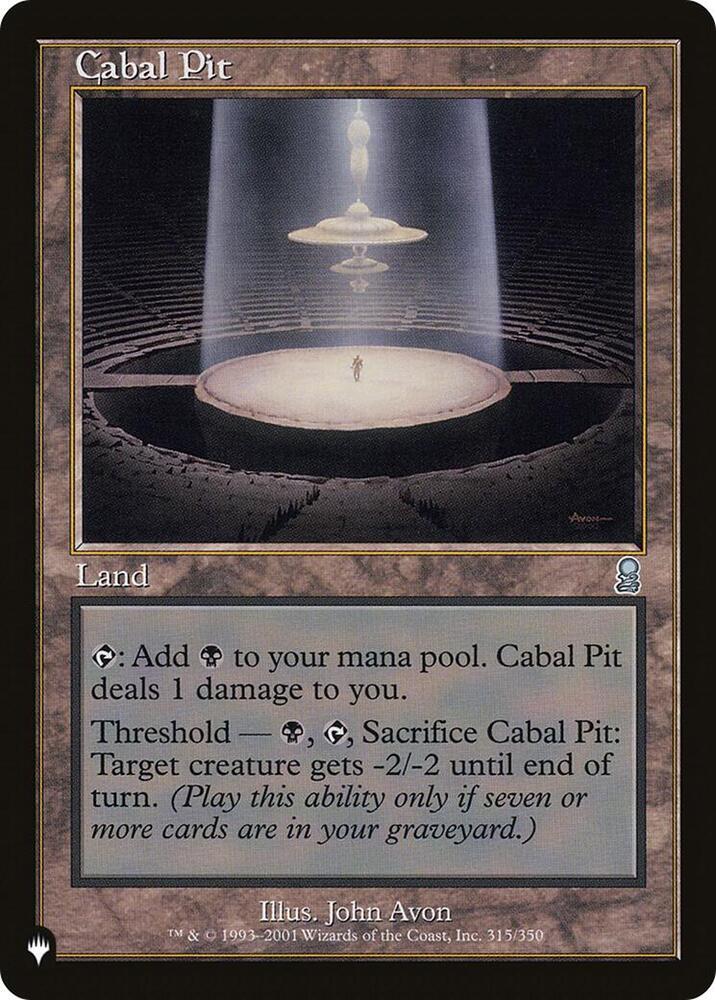 Cabal Pit [The List Reprints] 315/350