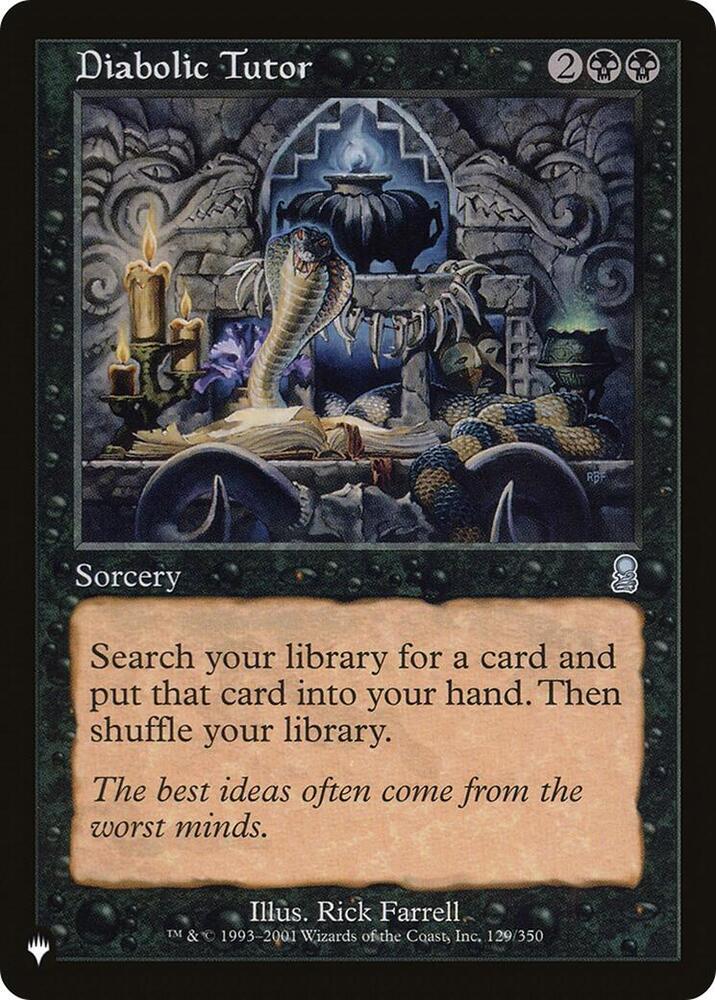 Diabolic Tutor [The List Reprints] 129/350
