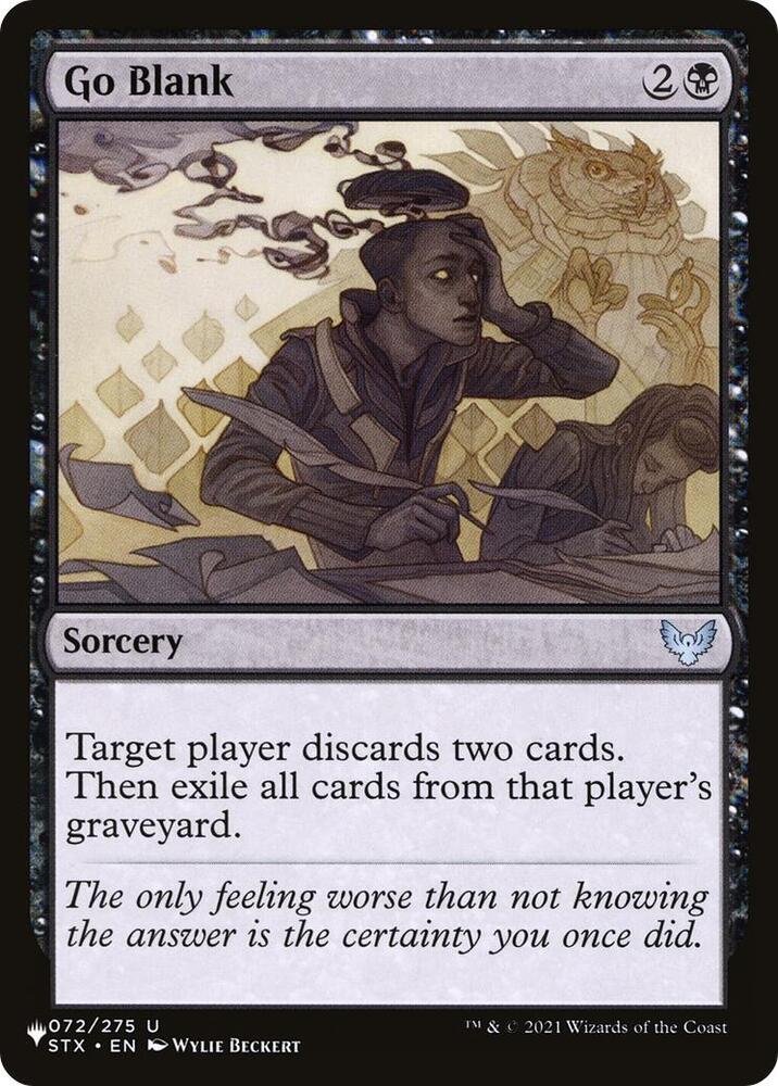 Go Blank [The List Reprints] 072/275