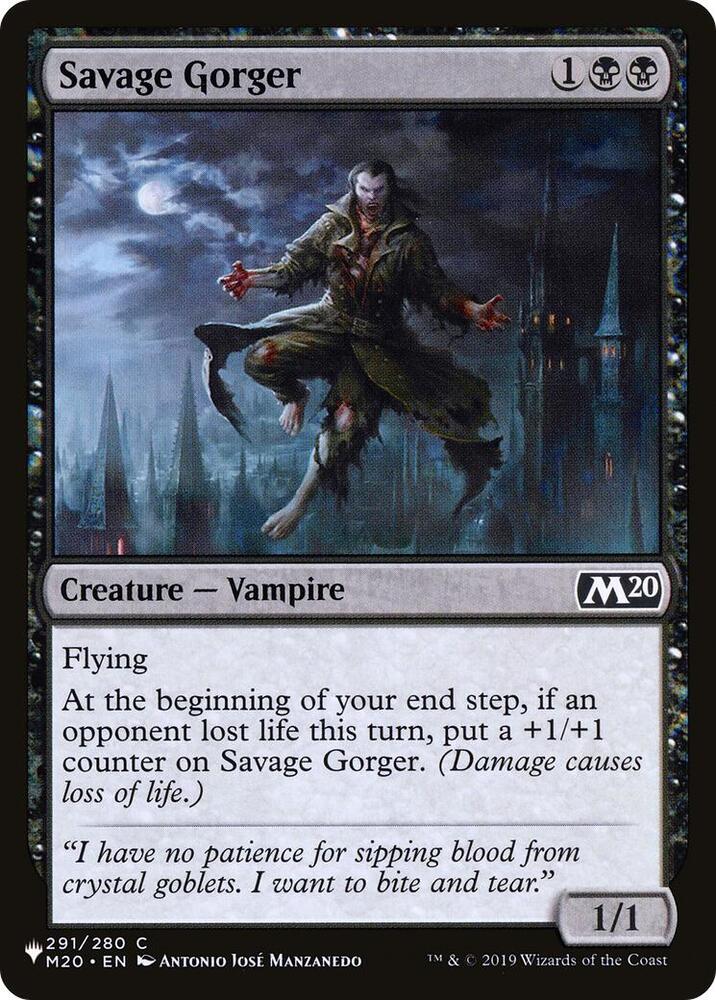 Savage Gorger [The List Reprints] 291/280