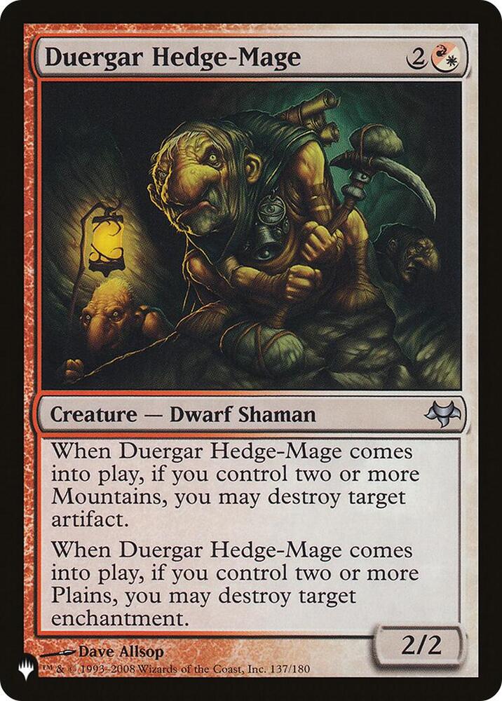 Duergar Hedge-Mage [The List Reprints] 137/180