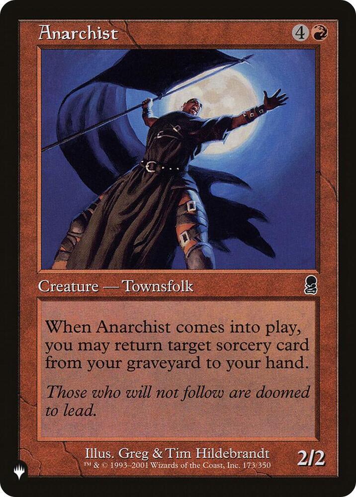 Anarchist [The List Reprints] 173/350
