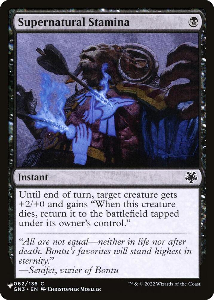 Supernatural Stamina [The List Reprints] 062/136