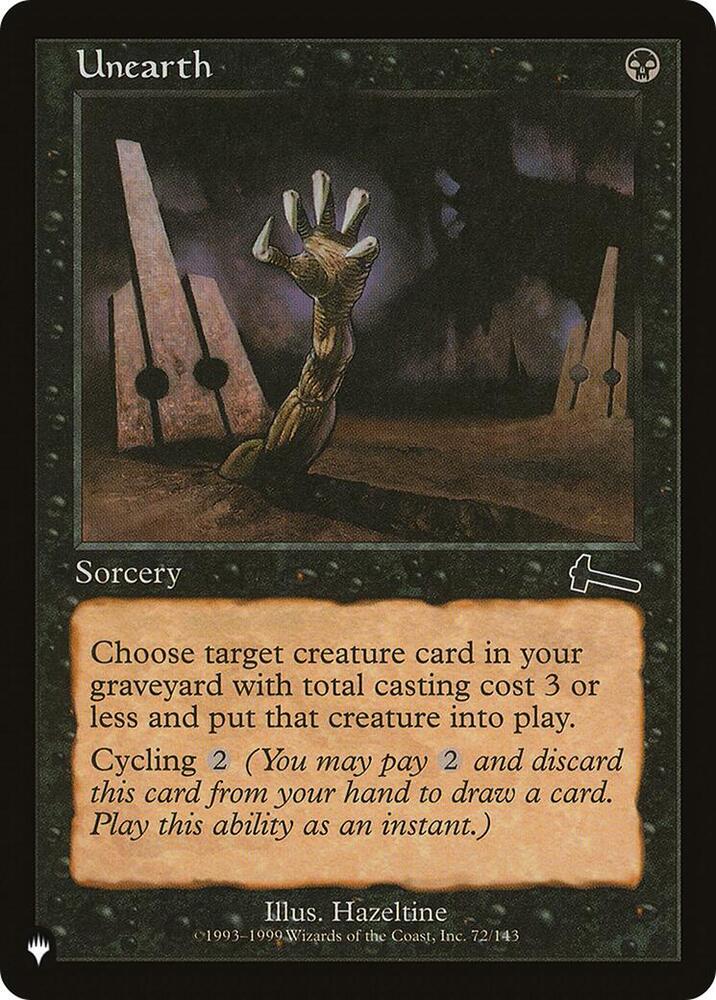 Unearth [The List Reprints] 72/143