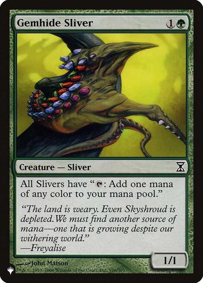 Gemhide Sliver (TSP) [The List Reprints] 196