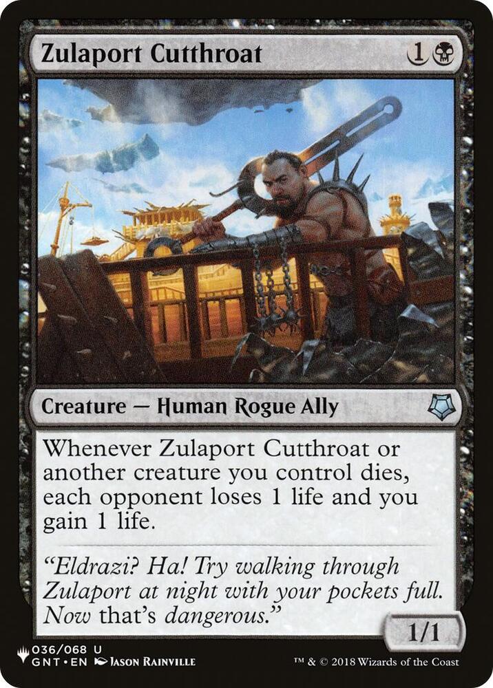 Zulaport Cutthroat [The List Reprints] 036/068
