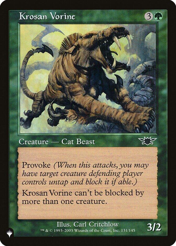 Krosan Vorine [The List Reprints] 131/145