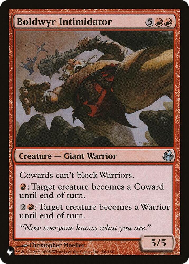 Boldwyr Intimidator [The List Reprints] 86/150