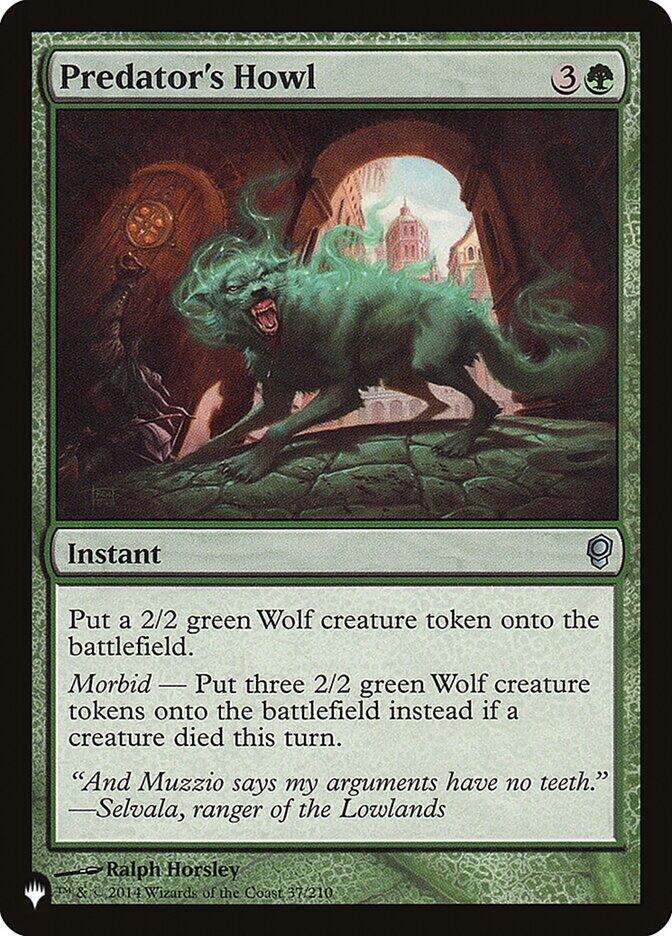Predator's Howl [The List Reprints] 37/210