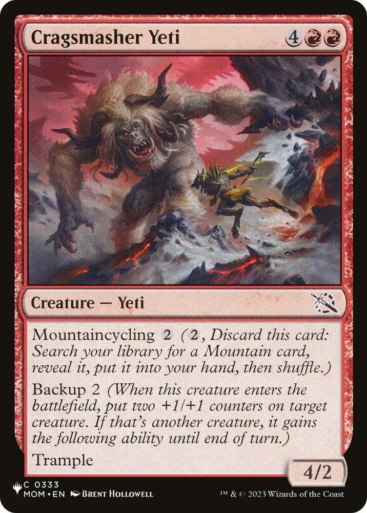 Cragsmasher Yeti [The List Reprints] 0333