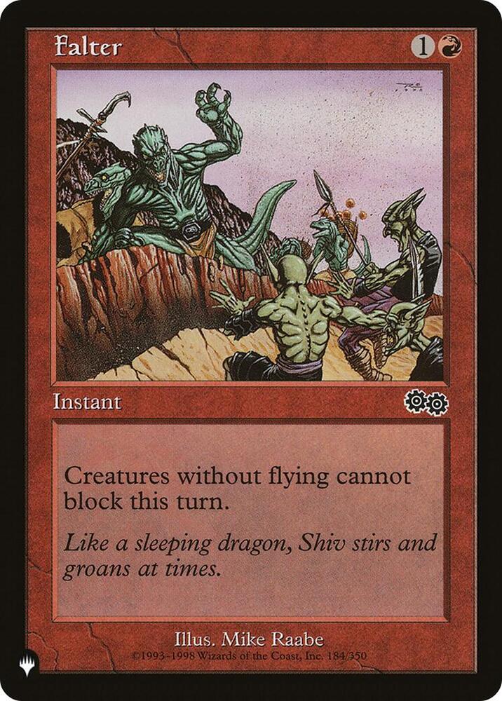 Falter [The List Reprints] 184/350