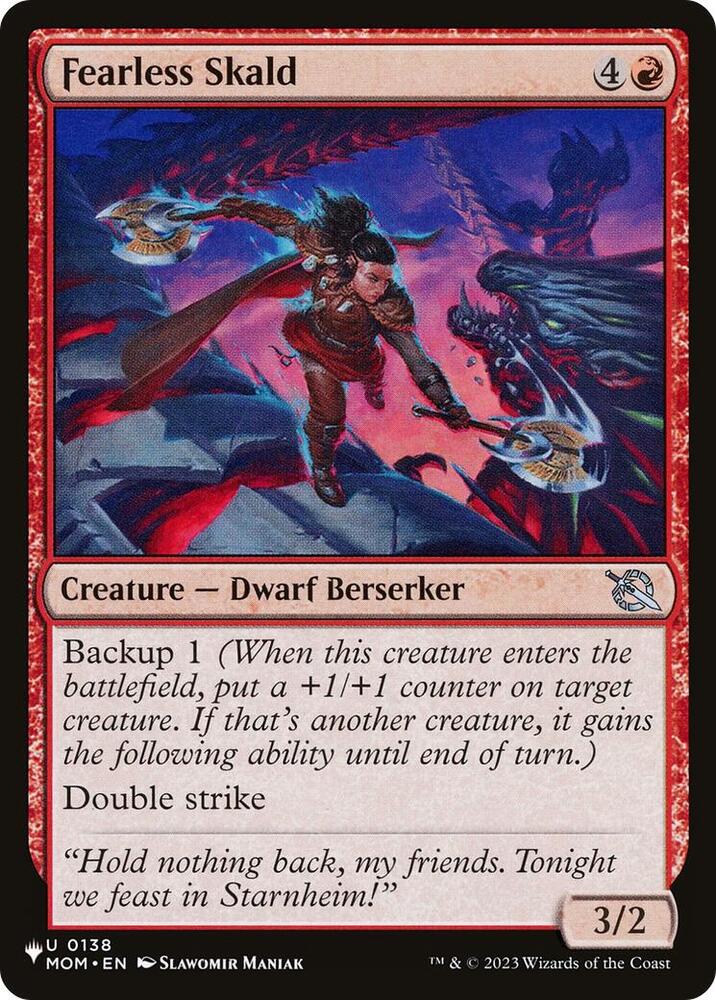Fearless Skald [The List Reprints] 0138
