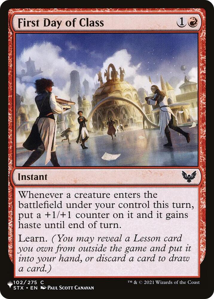 First Day of Class [The List Reprints] 102/275