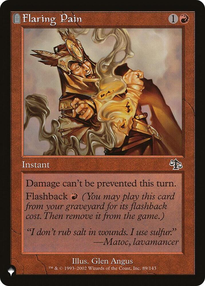 Flaring Pain [The List Reprints] 89/143