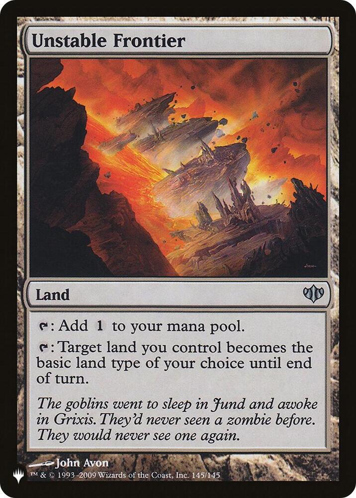 Unstable Frontier [The List Reprints] 145/145