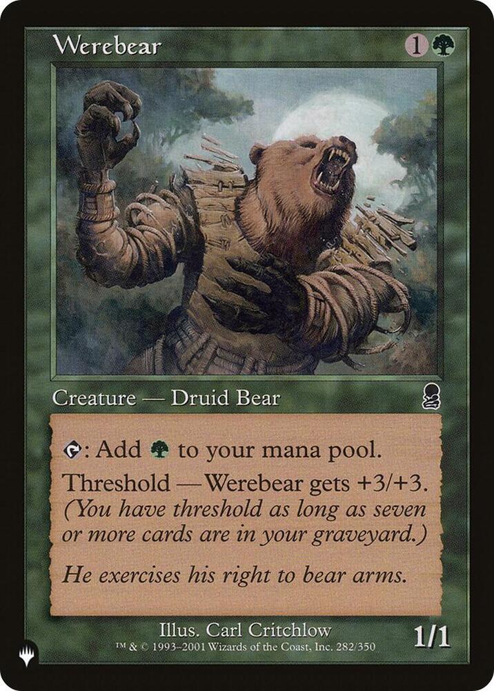 Werebear [The List Reprints] 282/350