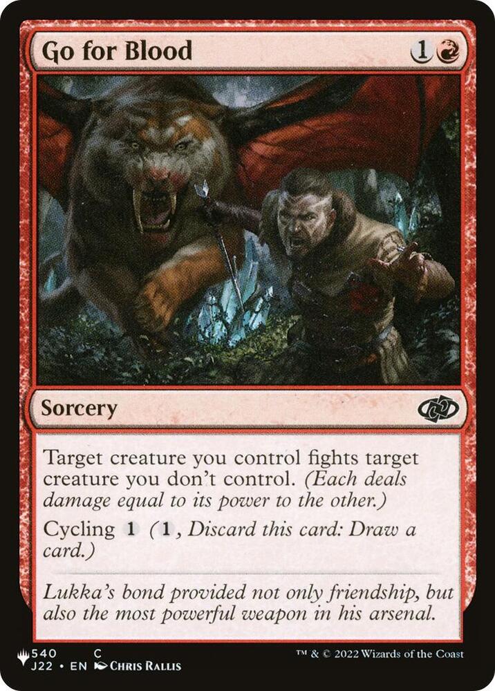 Go for Blood [The List Reprints] 540/051