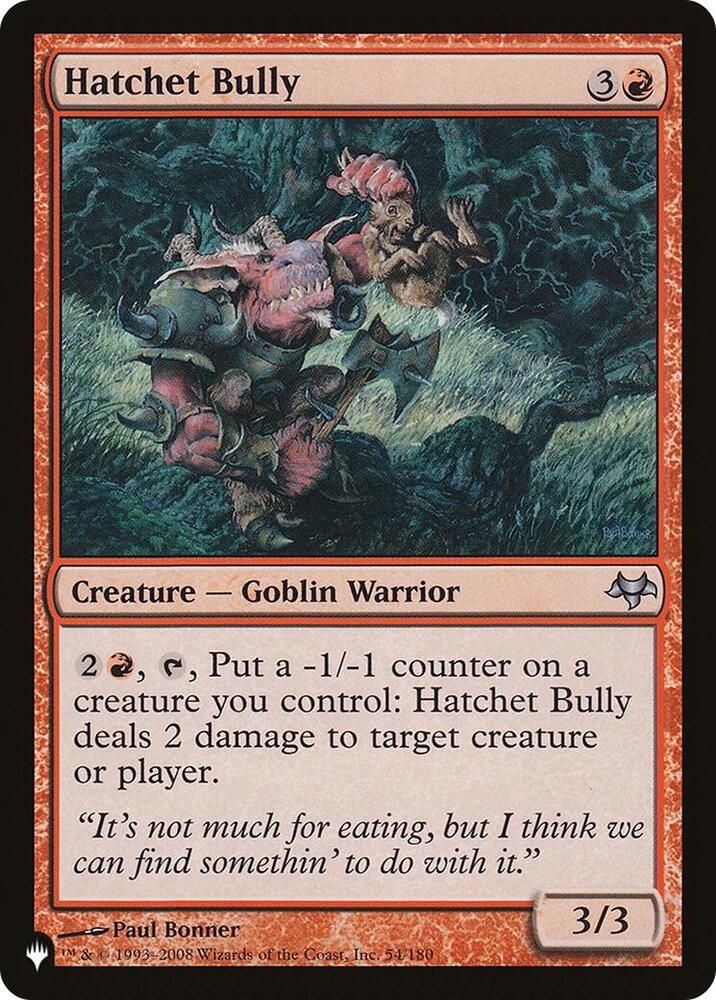 Hatchet Bully [The List Reprints] 54/180