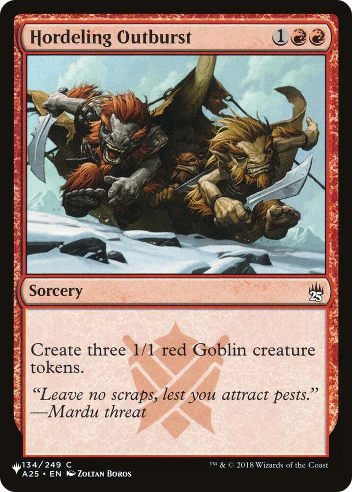 Hordeling Outburst [The List Reprints] 134/249