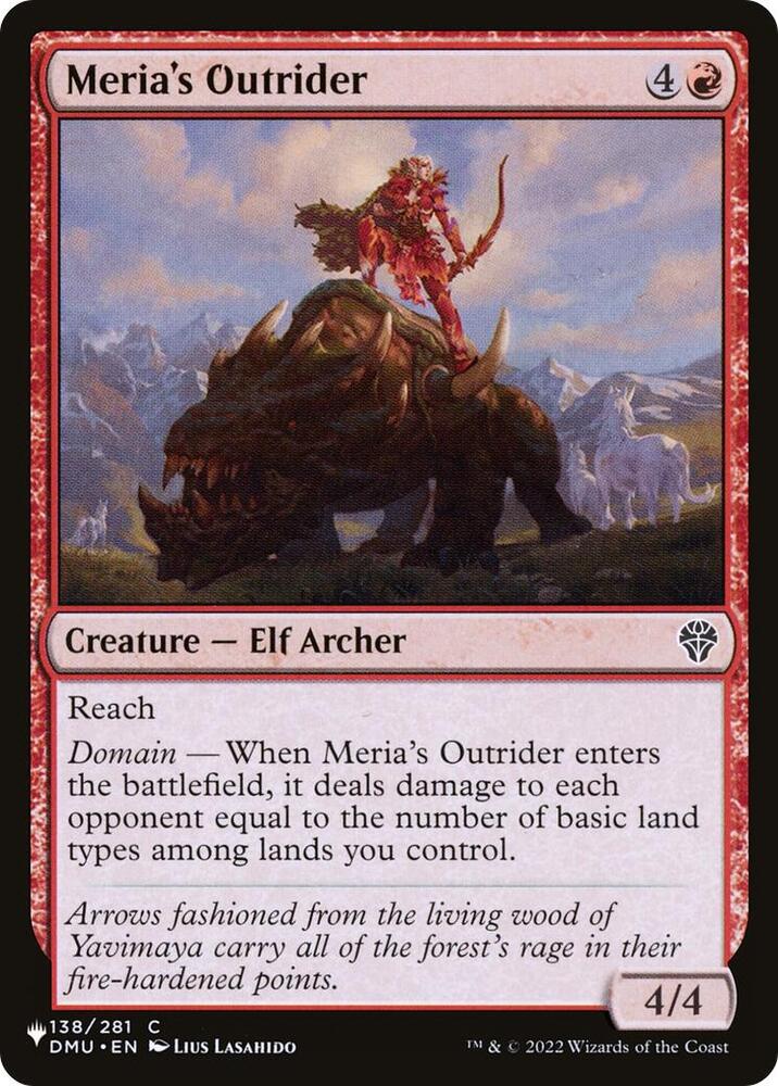 Meria's Outrider [The List Reprints] 138/281