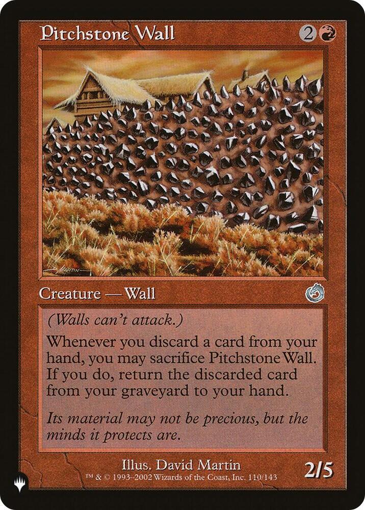 Pitchstone Wall [The List Reprints] 110/143