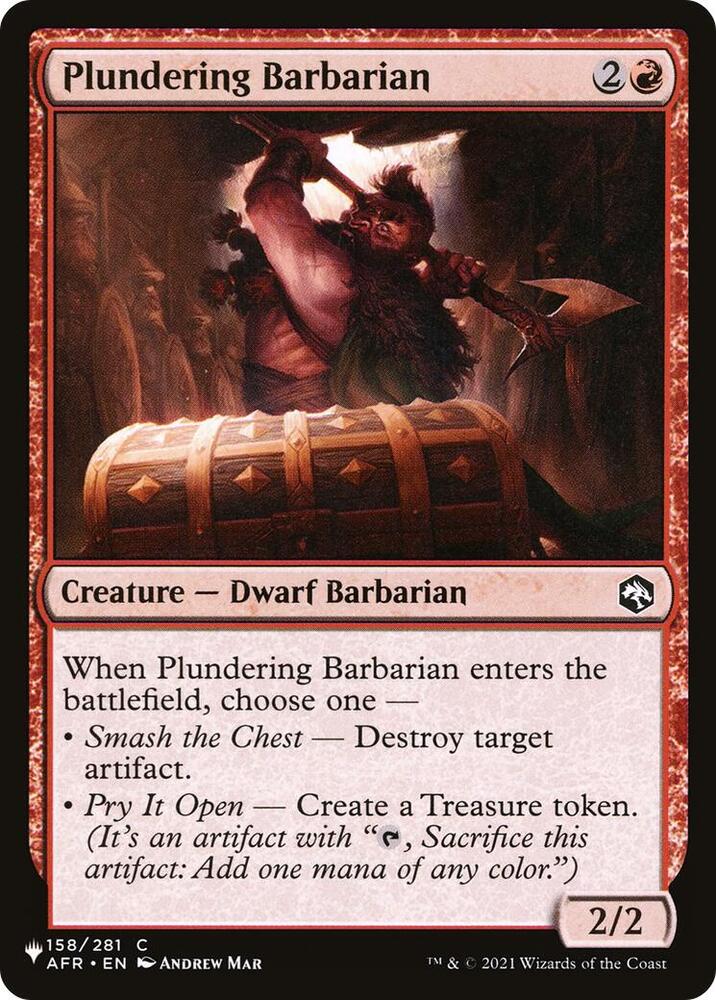 Plundering Barbarian [The List Reprints] 158/281