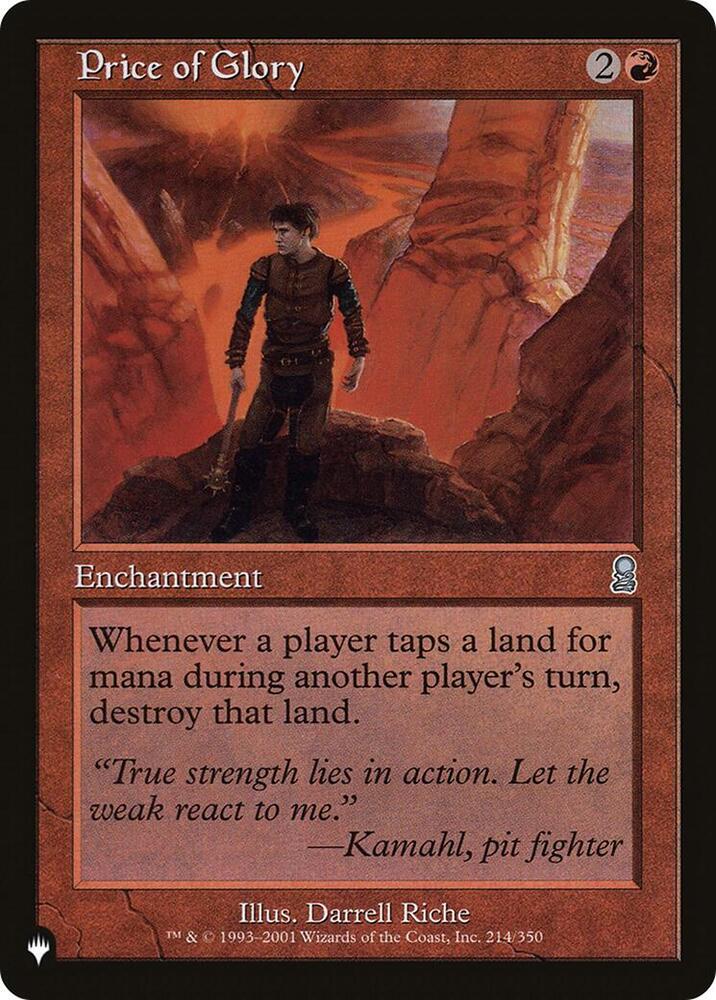 Price of Glory [The List Reprints] 214/350