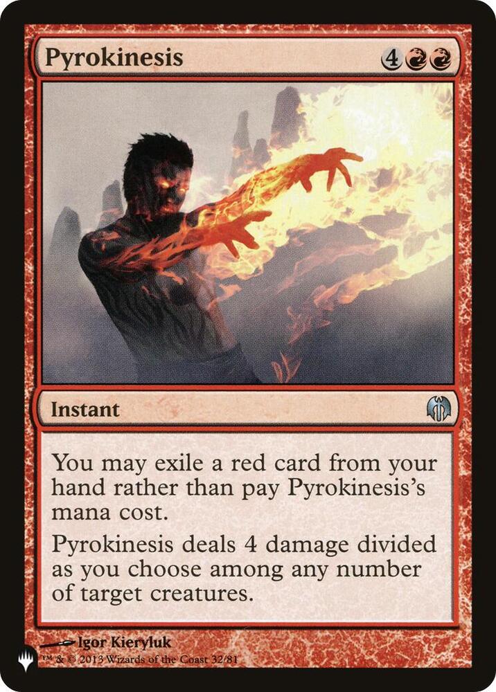 Pyrokinesis [The List Reprints] 32/81