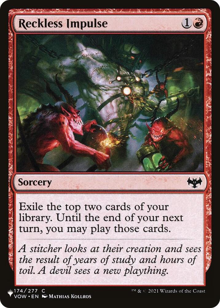 Reckless Impulse [The List Reprints] 174/277