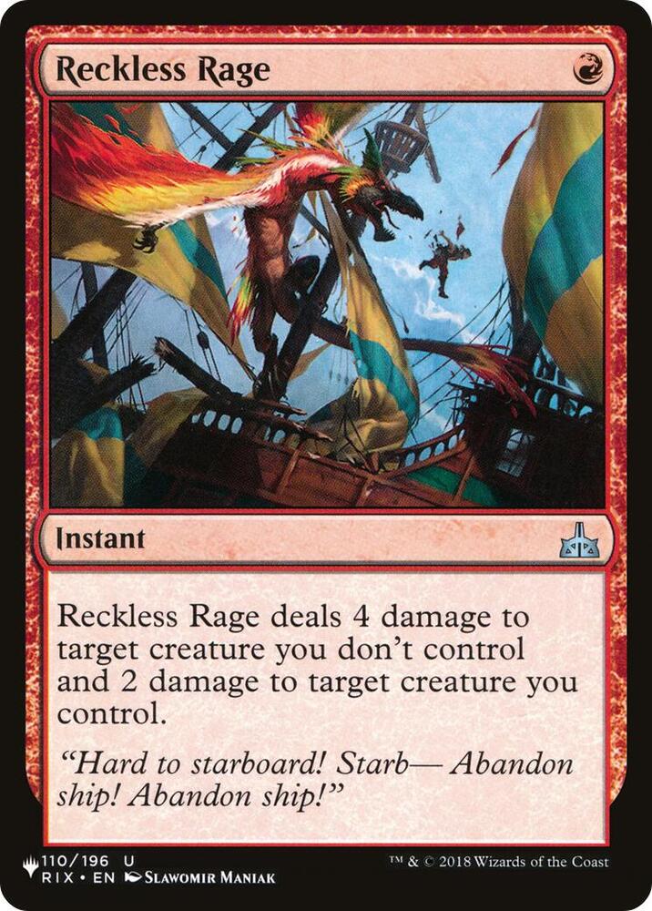 Reckless Rage [The List Reprints] 110/196