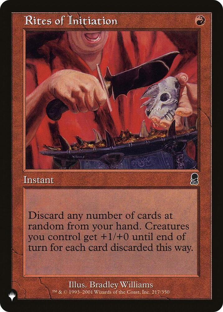 Rites of Initiation [The List Reprints] 217/350