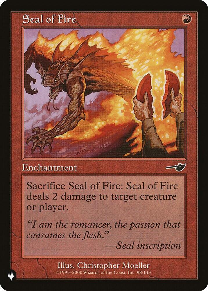 Seal of Fire [The List Reprints] 98/143