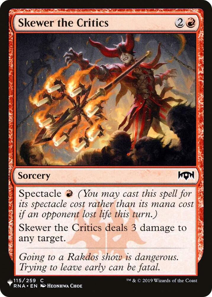 Skewer the Critics [The List Reprints] 115/259