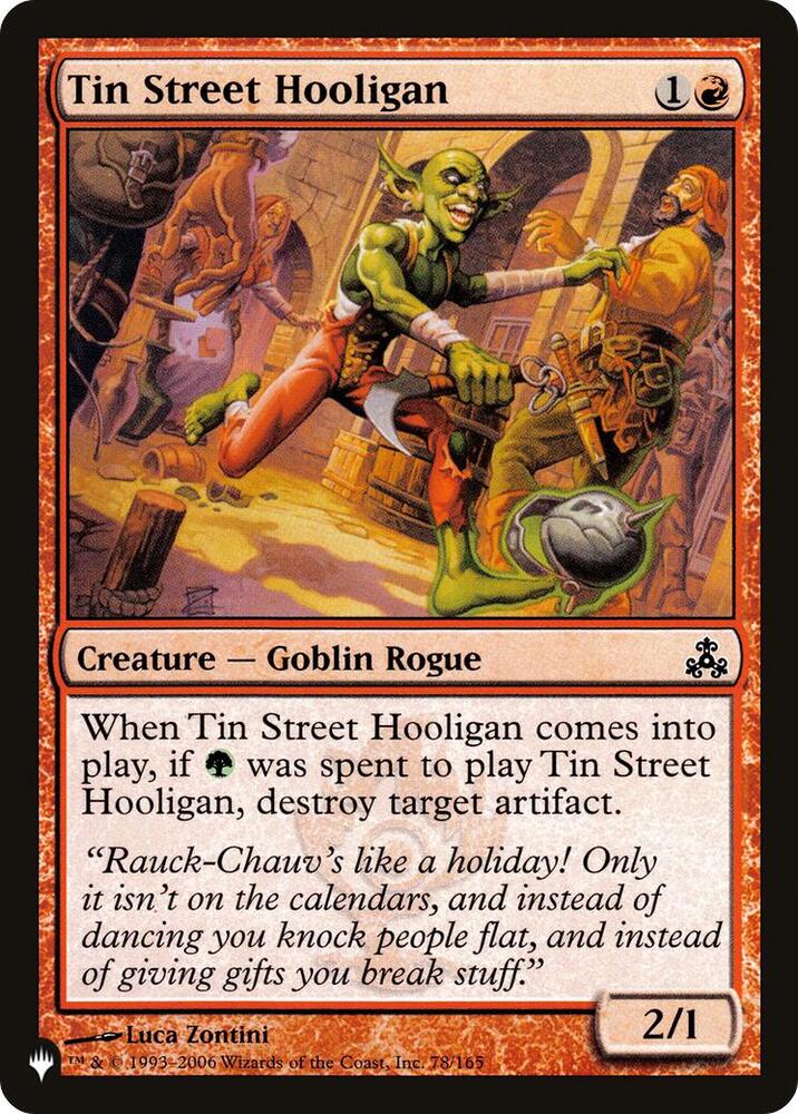 Tin Street Hooligan [The List Reprints] 78/165