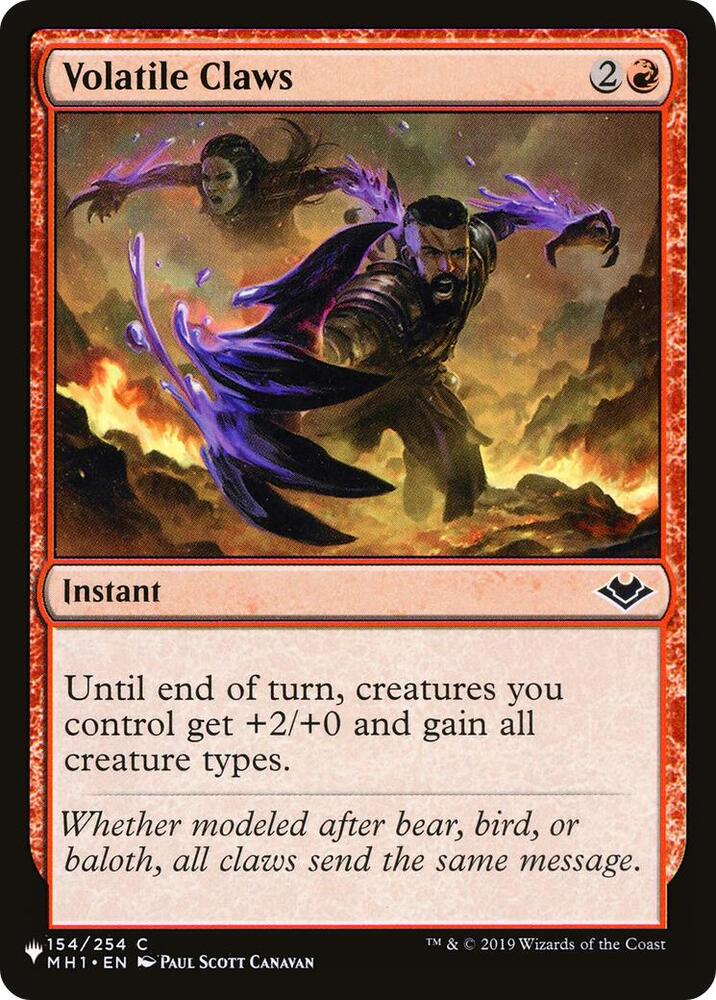 Volatile Claws [The List Reprints] 154/254