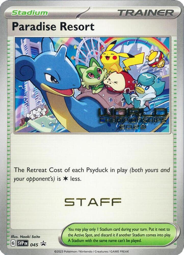 Paradise Resort - 045 (World Championships 2023) [Staff] [SV: Scarlet & Violet Promo Cards] 045