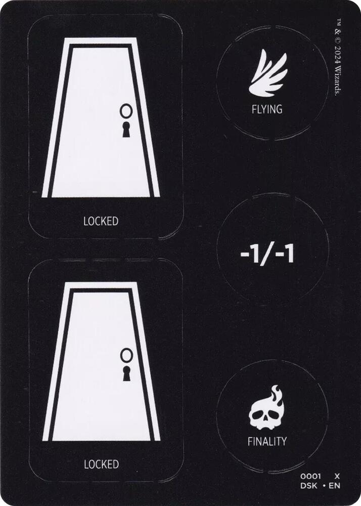Punch Card Token (1 // 2) [Duskmourn: House of Horror] 1 // 2