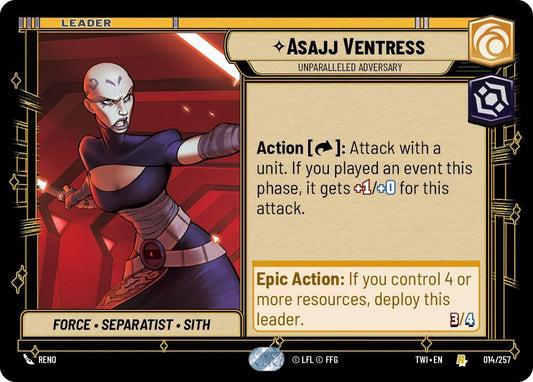 Asajj Ventress - Unparalleled Adversary [Twilight of the Republic] 014/257