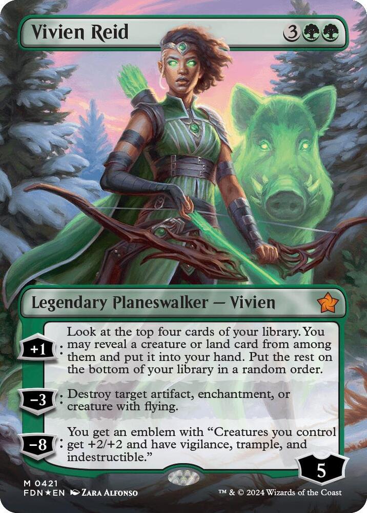 Vivien Reid (Borderless) (Mana Foil) [Foundations] 421
