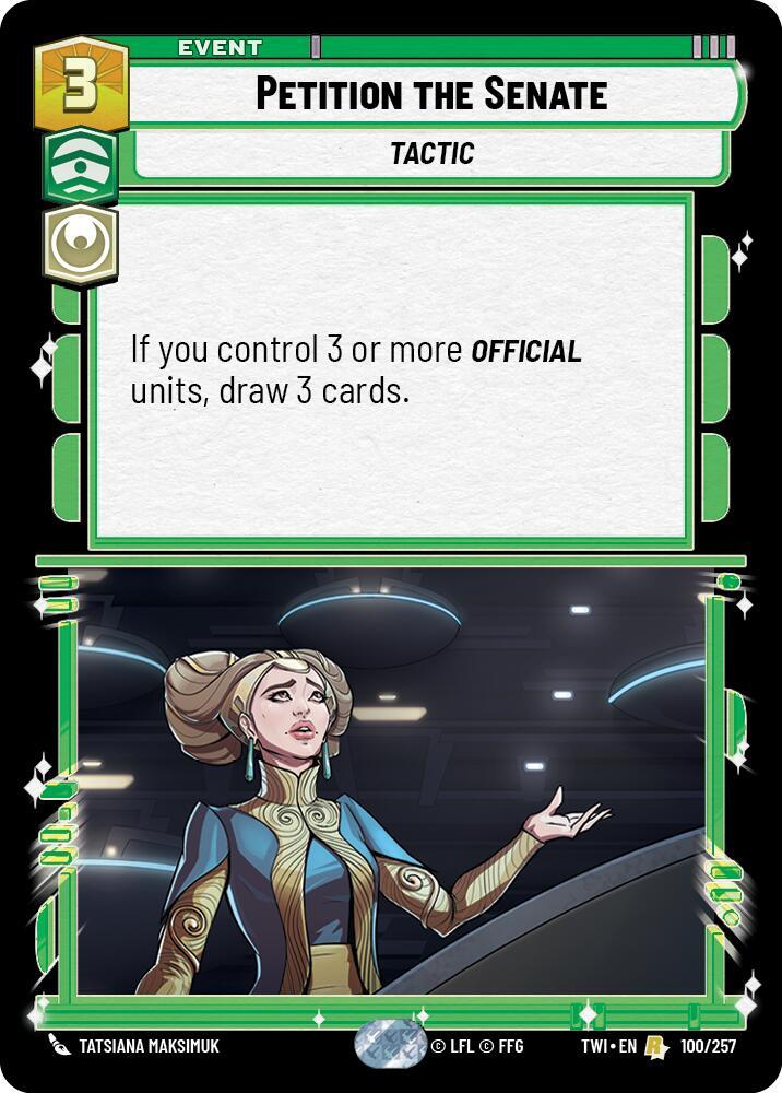Petition the Senate [Twilight of the Republic] 100/257