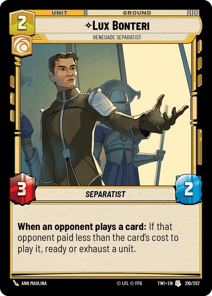 Lux Bonteri - Renegade Separatist [Twilight of the Republic] 210/257