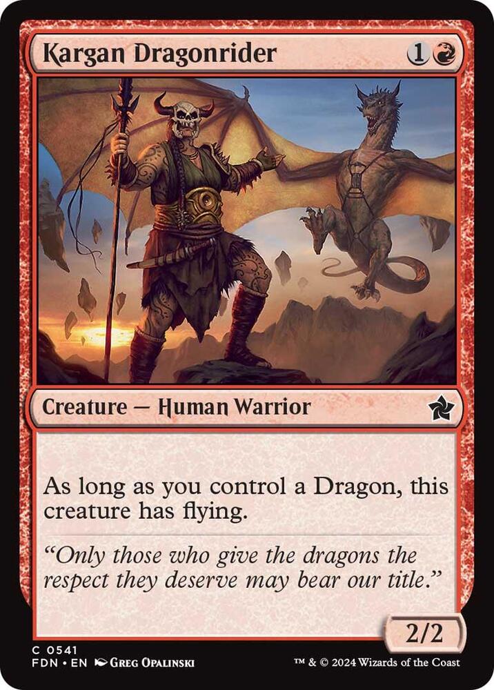 Kargan Dragonrider (0541) [Foundations] 541