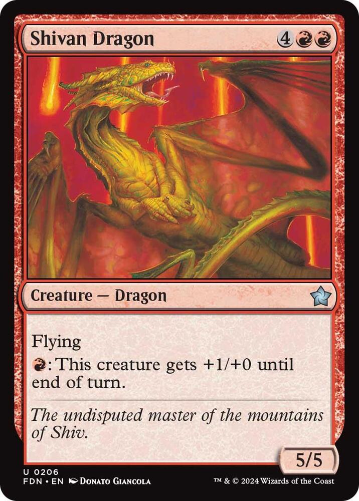 Shivan Dragon (0206) [Foundations] 206