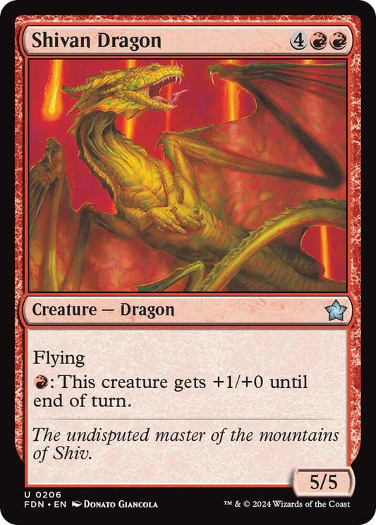 Shivan Dragon [Foundations] 206