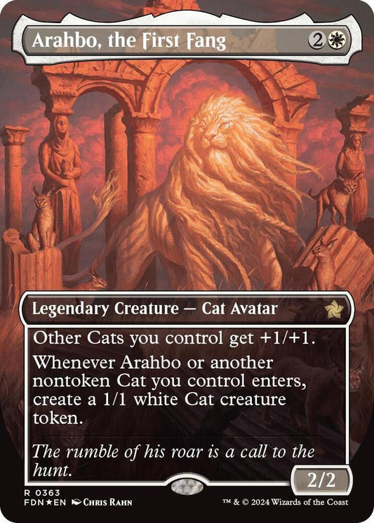 Arahbo, the First Fang (Borderless) (Mana Foil) [Foundations] 363